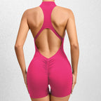 Nylon Patchwork Long Sleeve True-To-Size Fit Sports Jumpsuit
