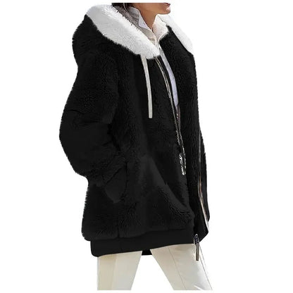 Hooded Fleece Zipper Jacket