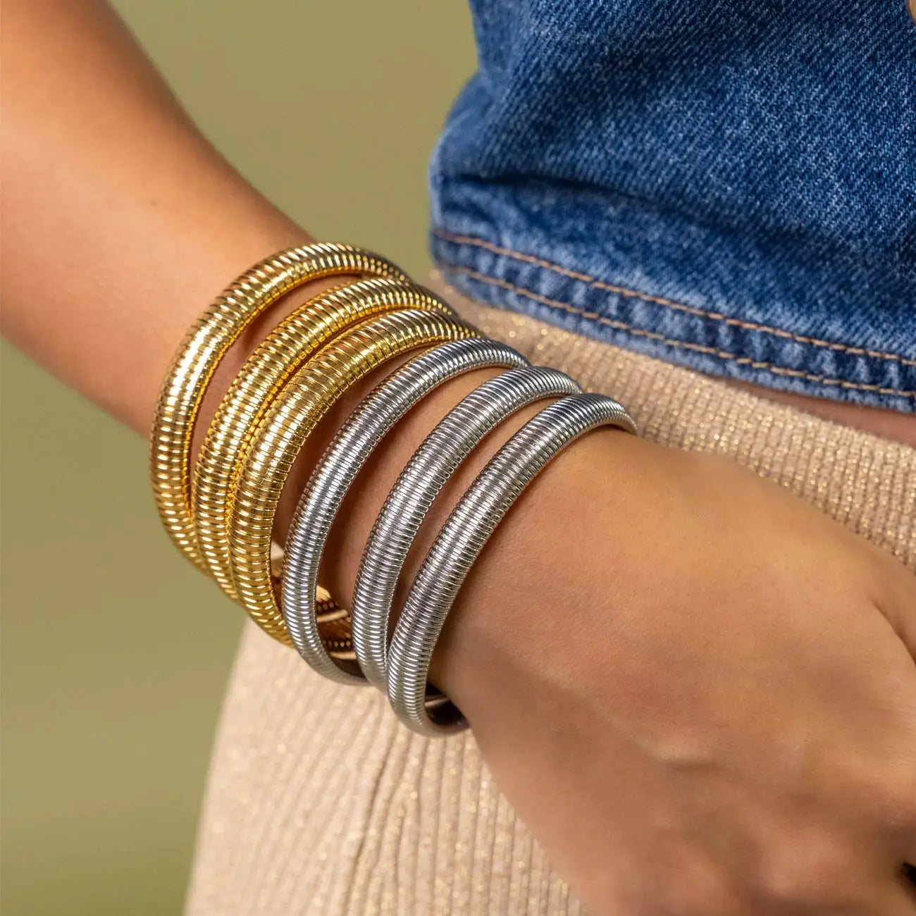 Gold Stainless Steel Bangle