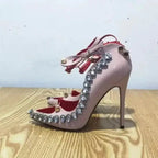 Metal-Embellished Buckle Pumps