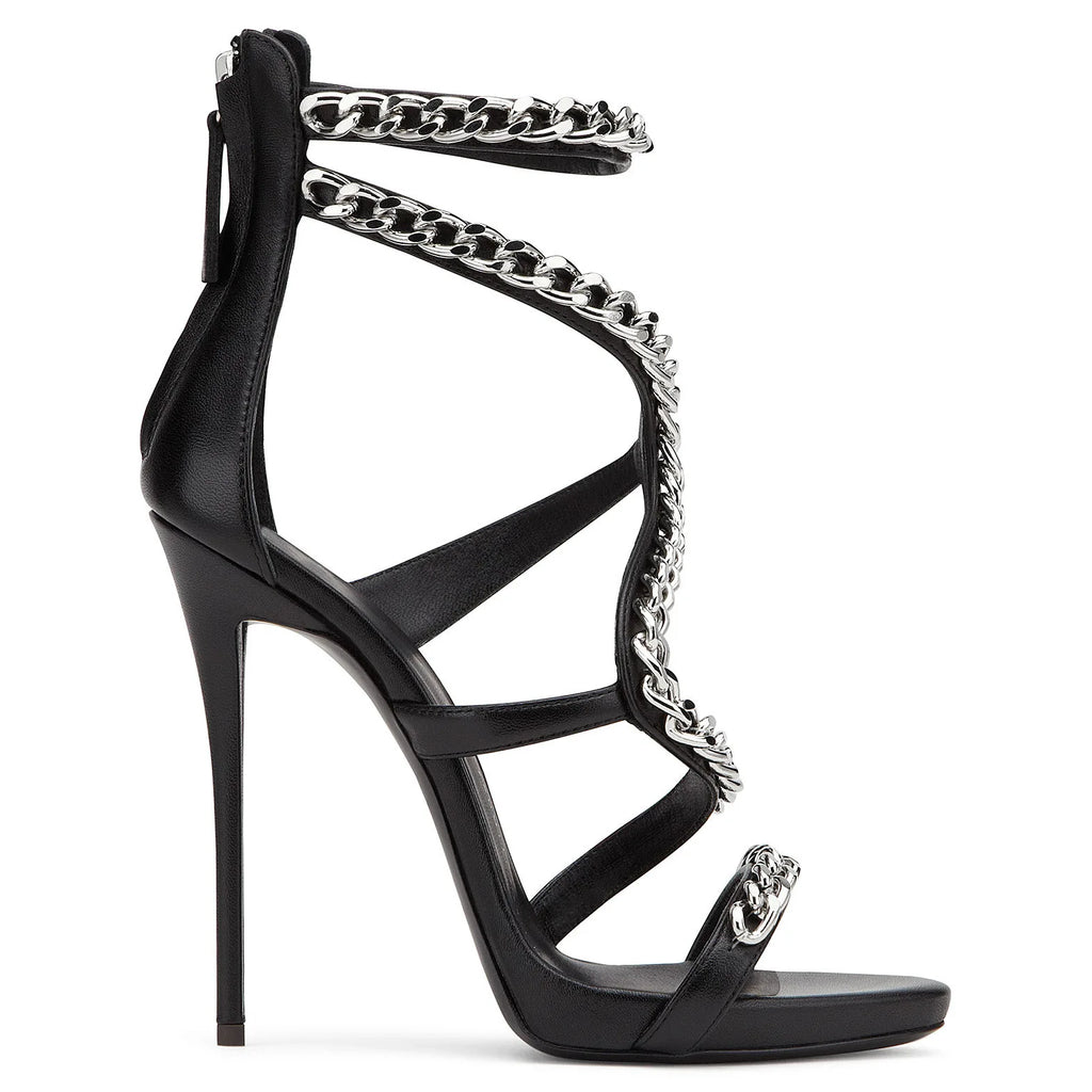 Red Chain Stiletto Heels