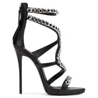 Red Chain Stiletto Heels