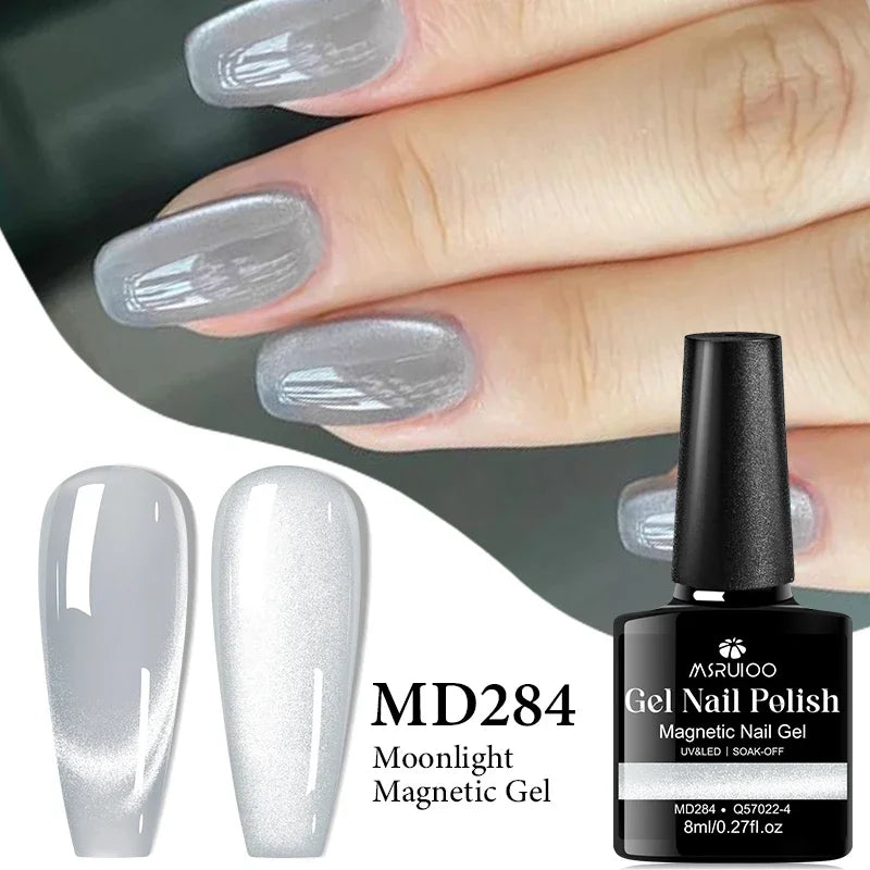 Moonlight Cat Magnetic Gel Nail