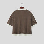 Striped Patchwork Casual Shirt