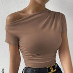 Off-Shoulder Pleated Top