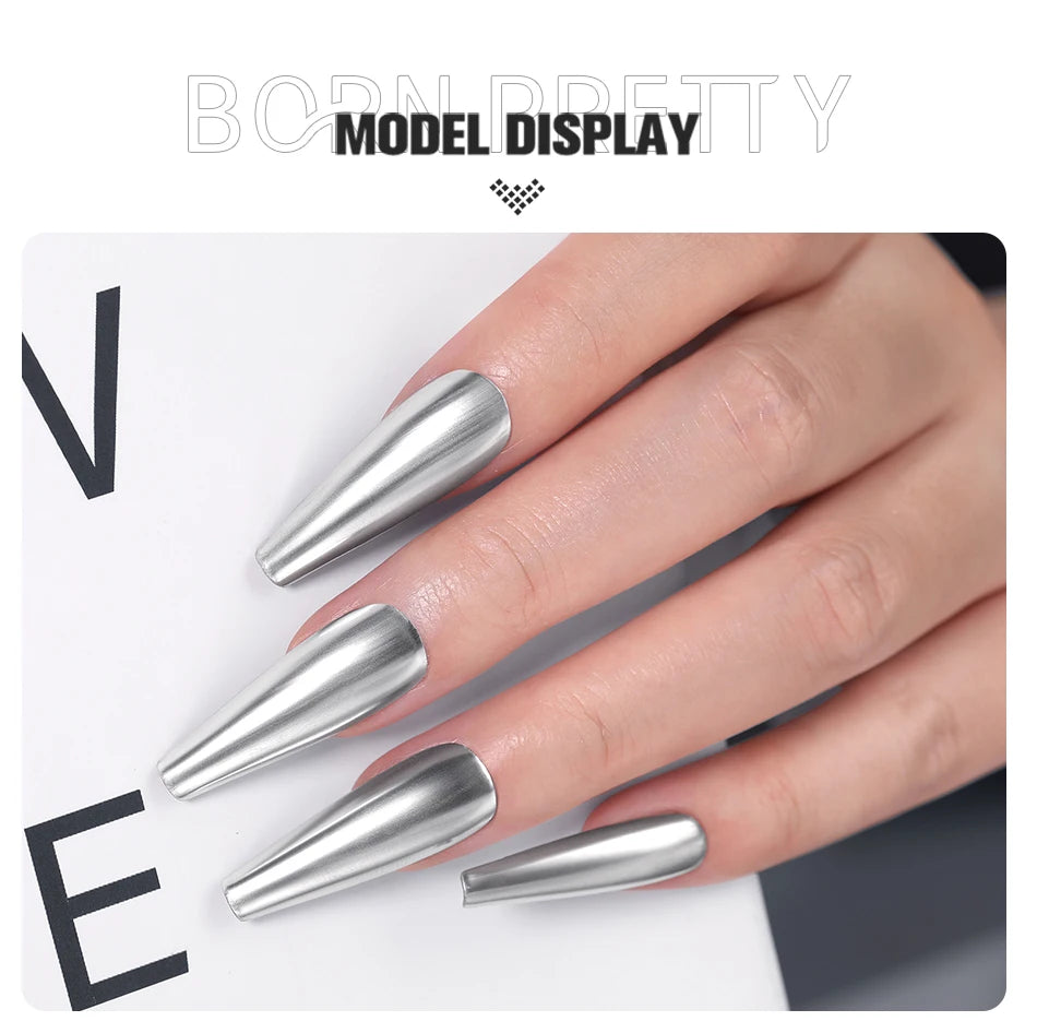 BORN PRETTY Silver Metal Effect