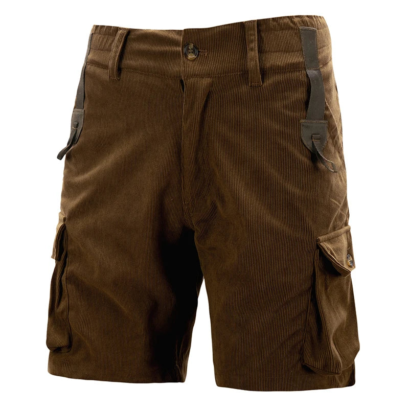 Corduroy Straight Cargo Shorts