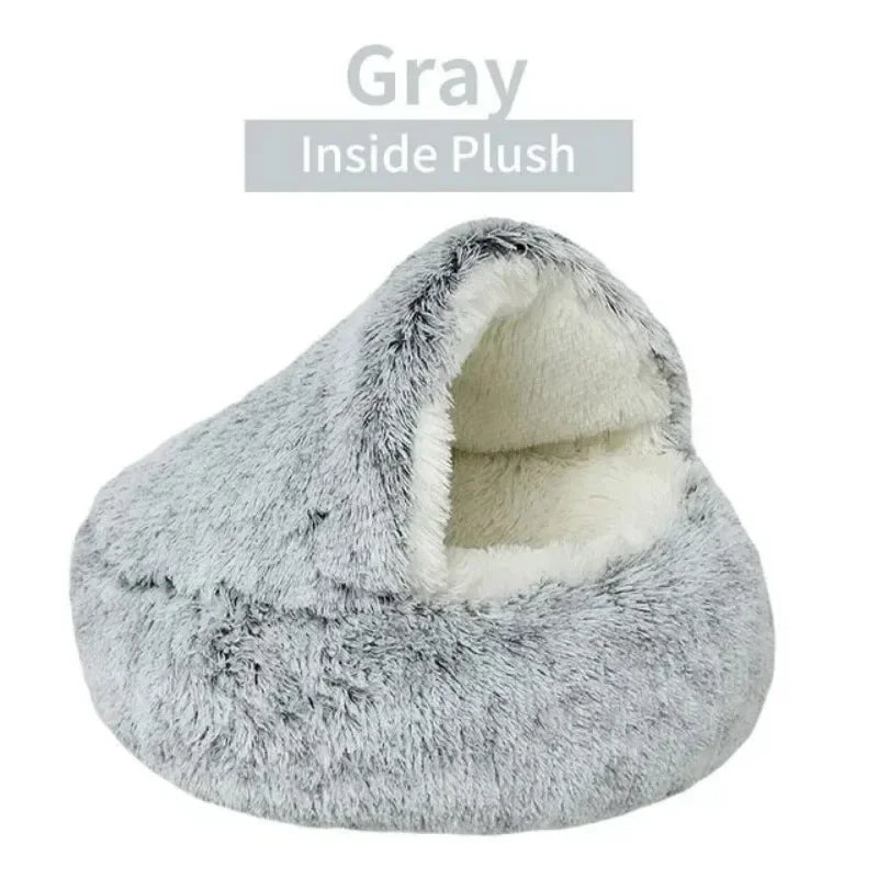 Warm Plush Cat Bed