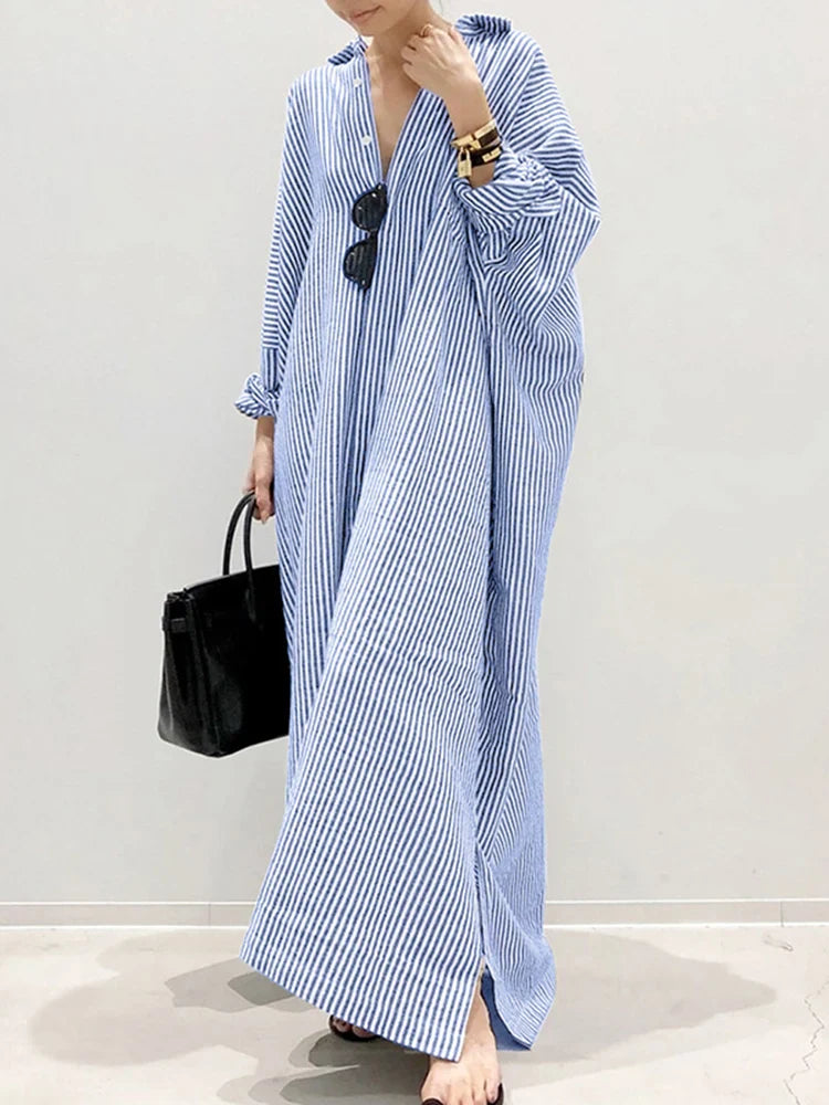 Stripe Printed Long Dress