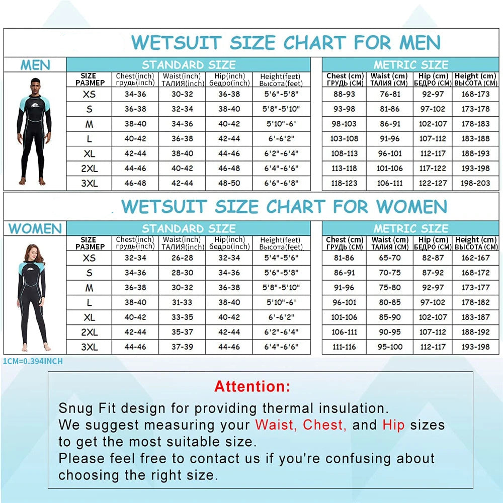Back-Zip Full Body Wetsuit