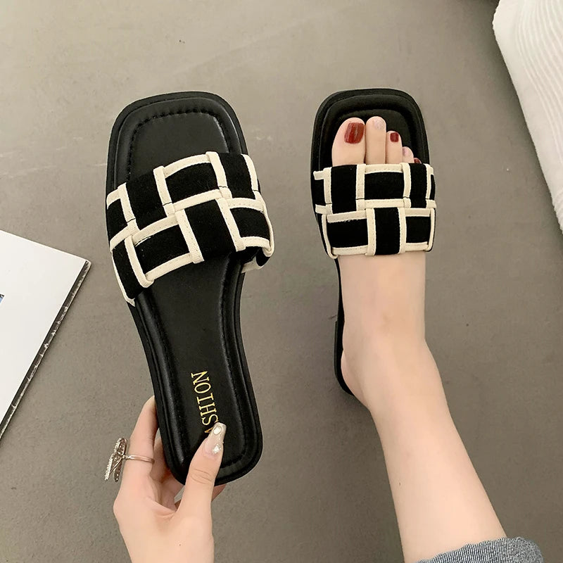 Roman Square Slippers