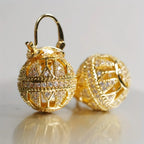 Ethnic Round Zircon Stud Earrings