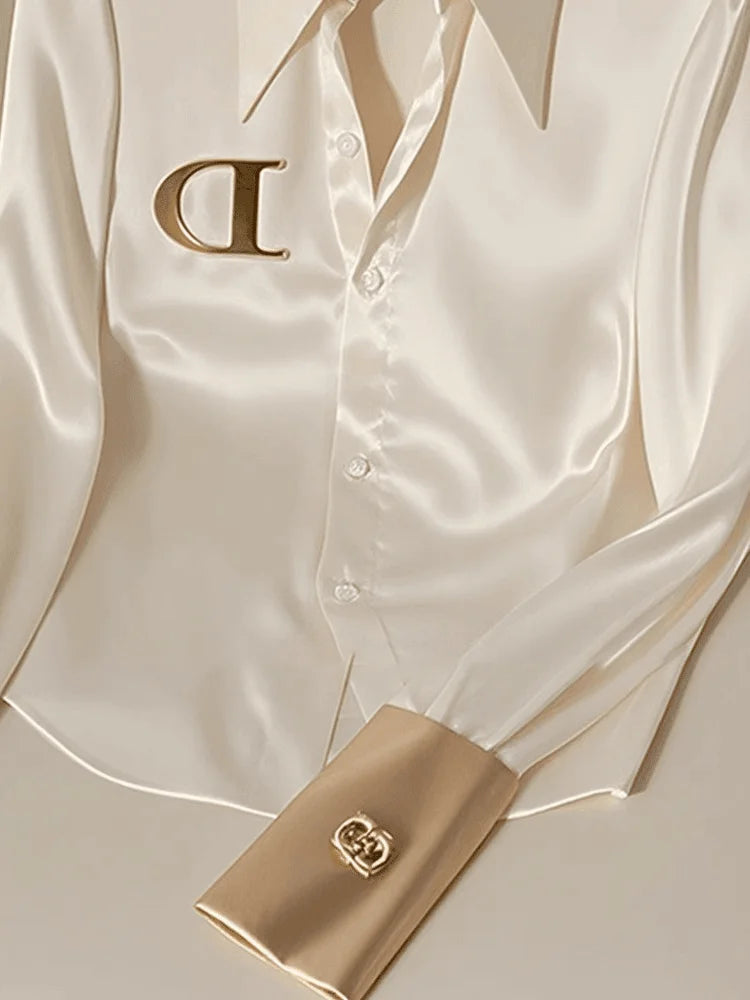 Elegant French Satin Shirt