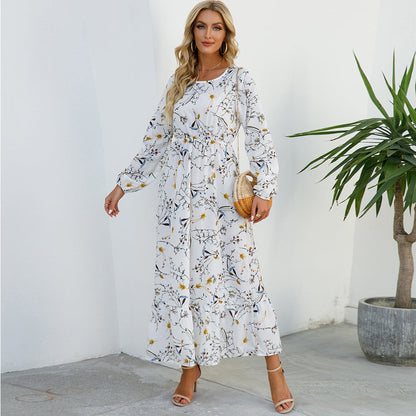 Floral Bohemian Chiffon Maxi Dress