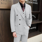 British Linen Slim Groom Suit Set