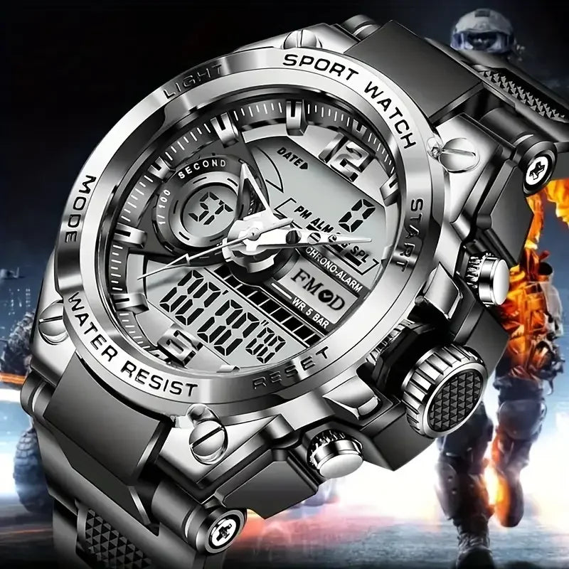 Digital Military Steel Watch