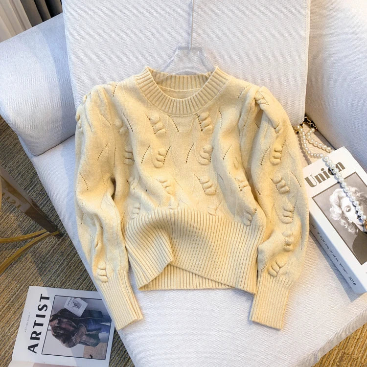 2026 New Winter Rib Knit Crop Sweater