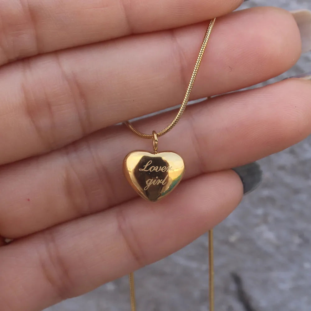 Bubble Heart Snake Necklace