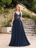 Beaded Chiffon Gown