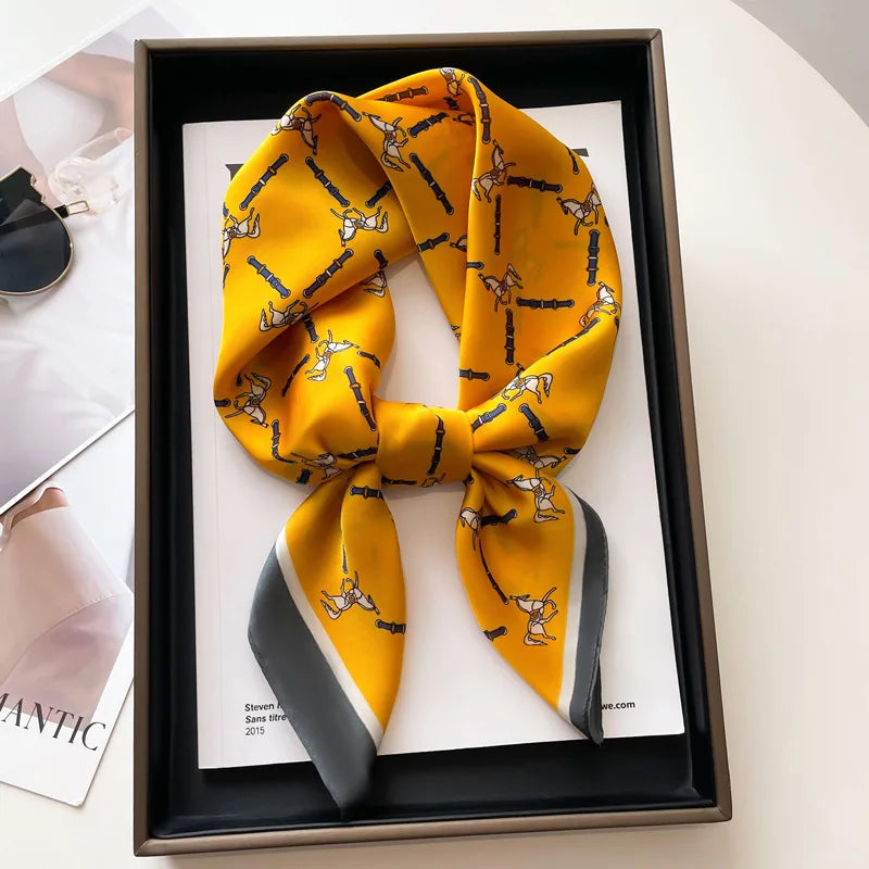 Elegant Silk Feel Square Scarf