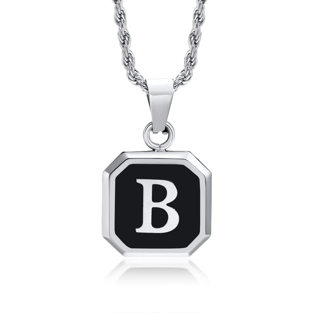 Initials Letter Pendant Necklace