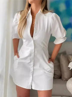 White Shirt Mini Dress