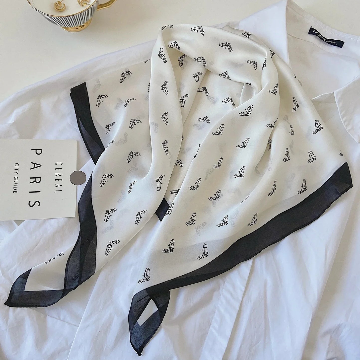 High-End Small Silk Scarf