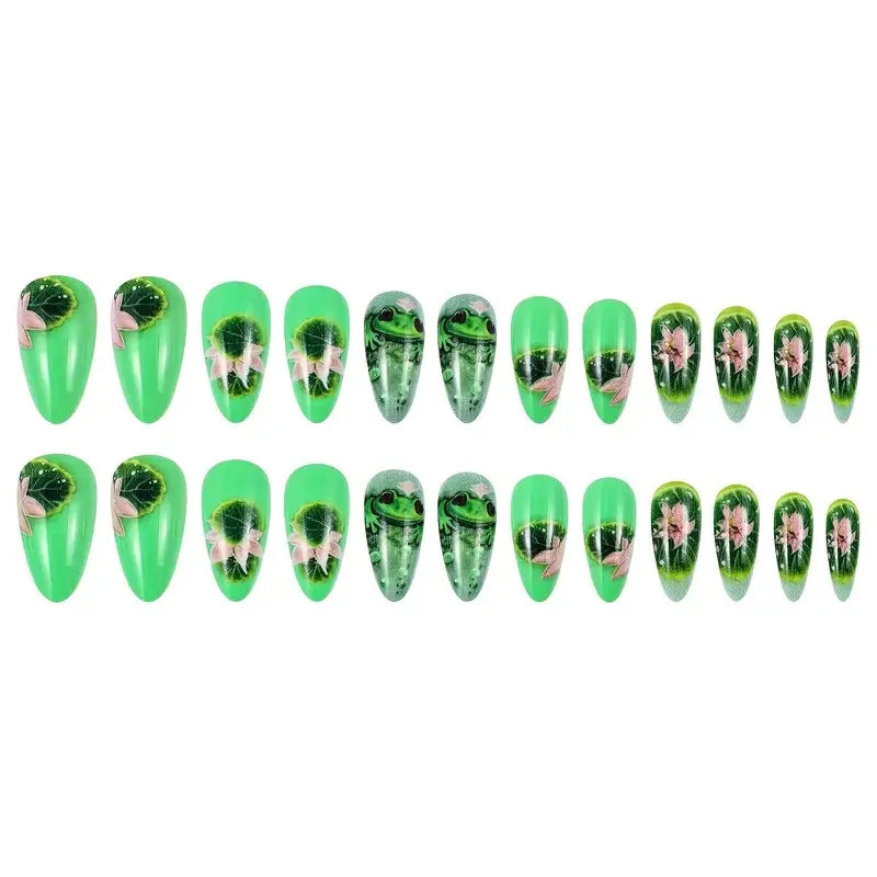 set Medium long fake nails