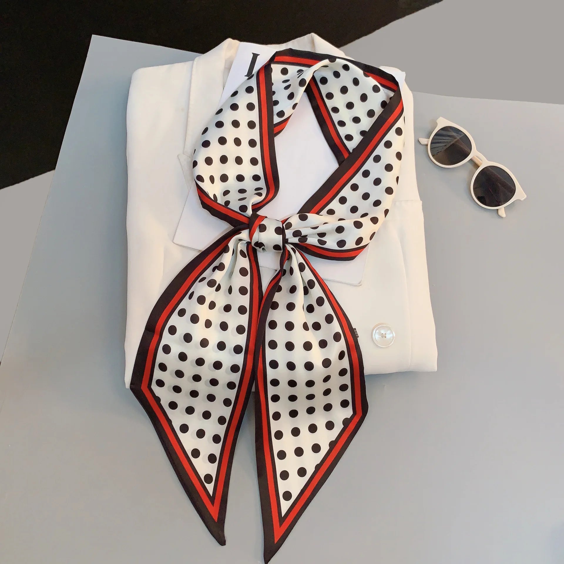 Horse Pattern Long Silk Scarf