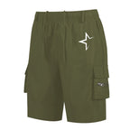 Quick-Dry Star Print Cargo Shorts