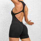 Nylon Patchwork Long Sleeve True-To-Size Fit Sports Jumpsuit