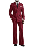 Striped Flare-Pants Formal Tuxedo Set