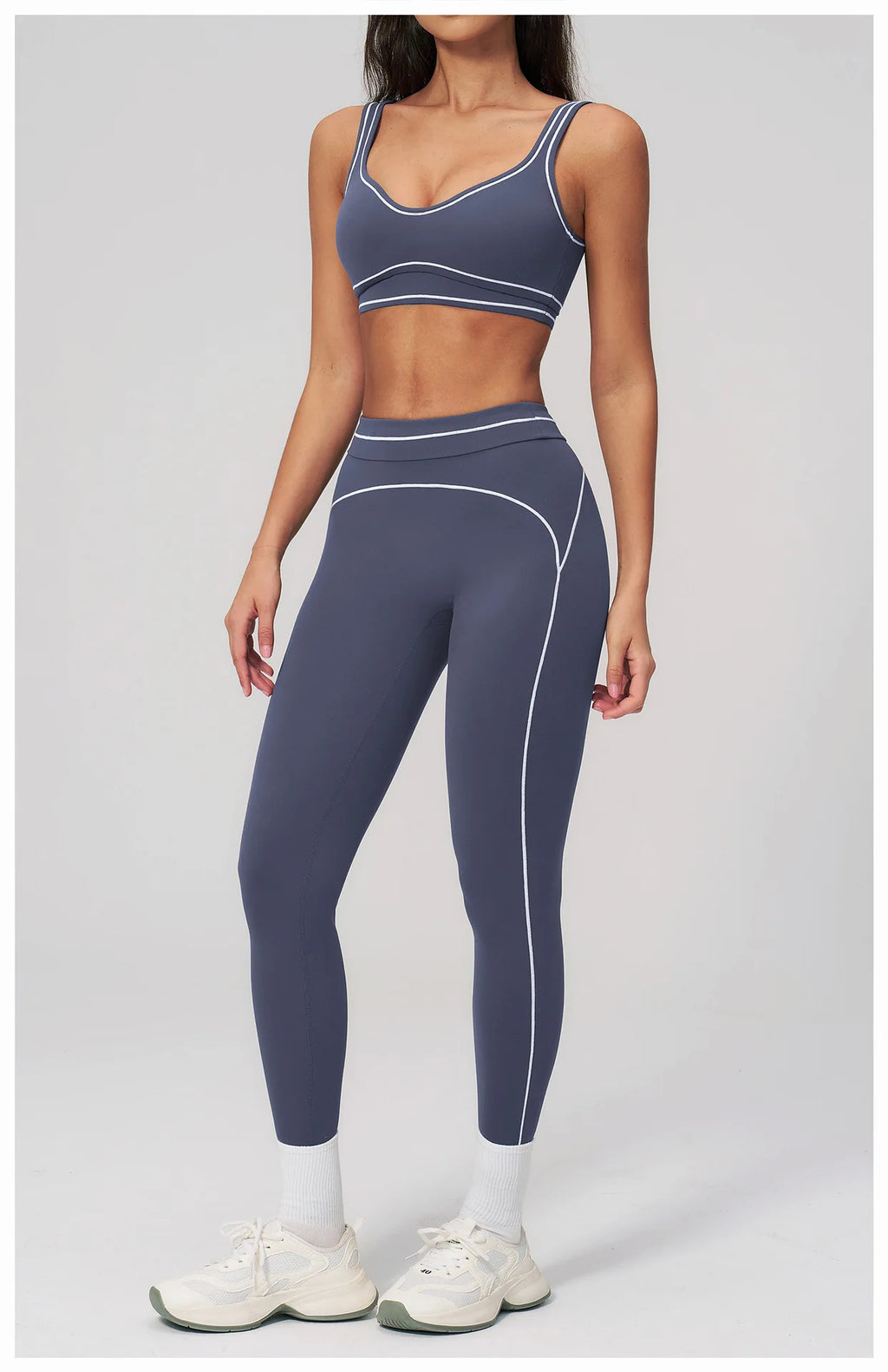 Knit Construction Sleeveless True-To-Size Fit Two-Piece Yoga Set
