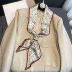 Horse Pattern Long Silk Scarf
