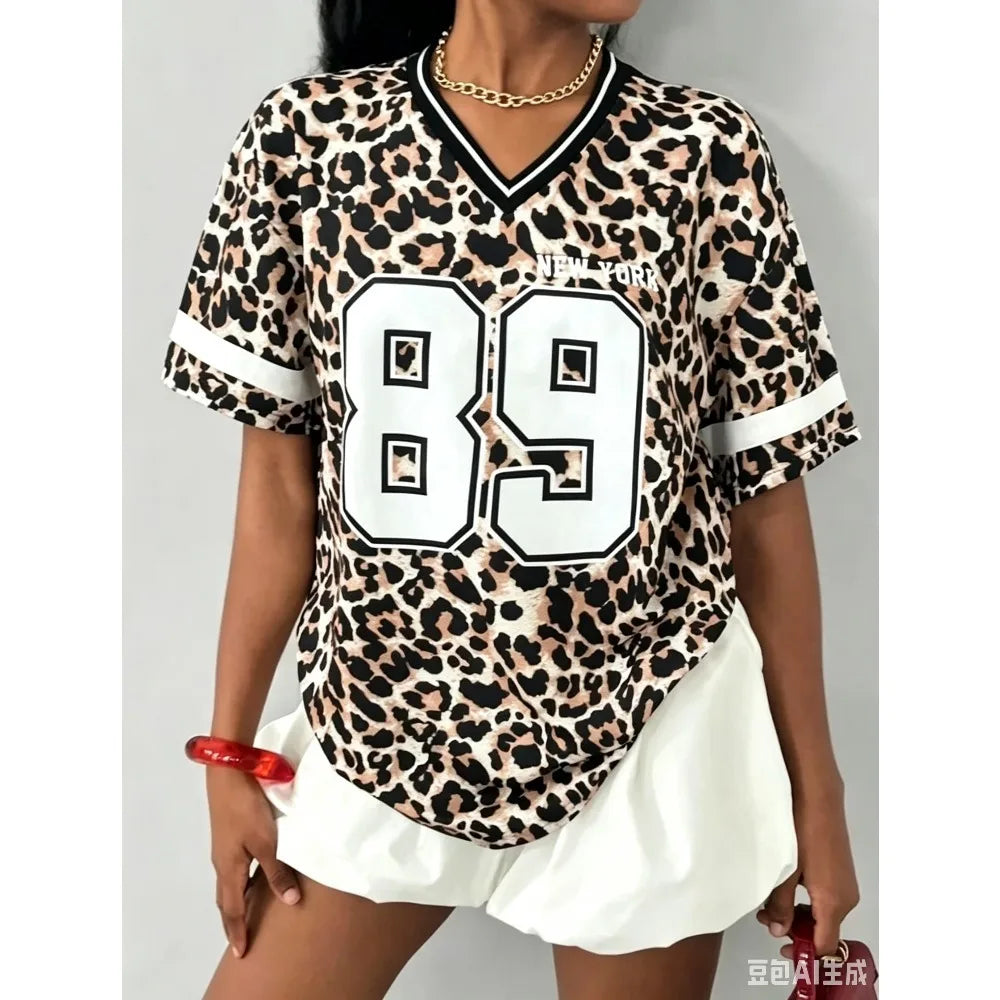 New York Leopard Graphic Tee