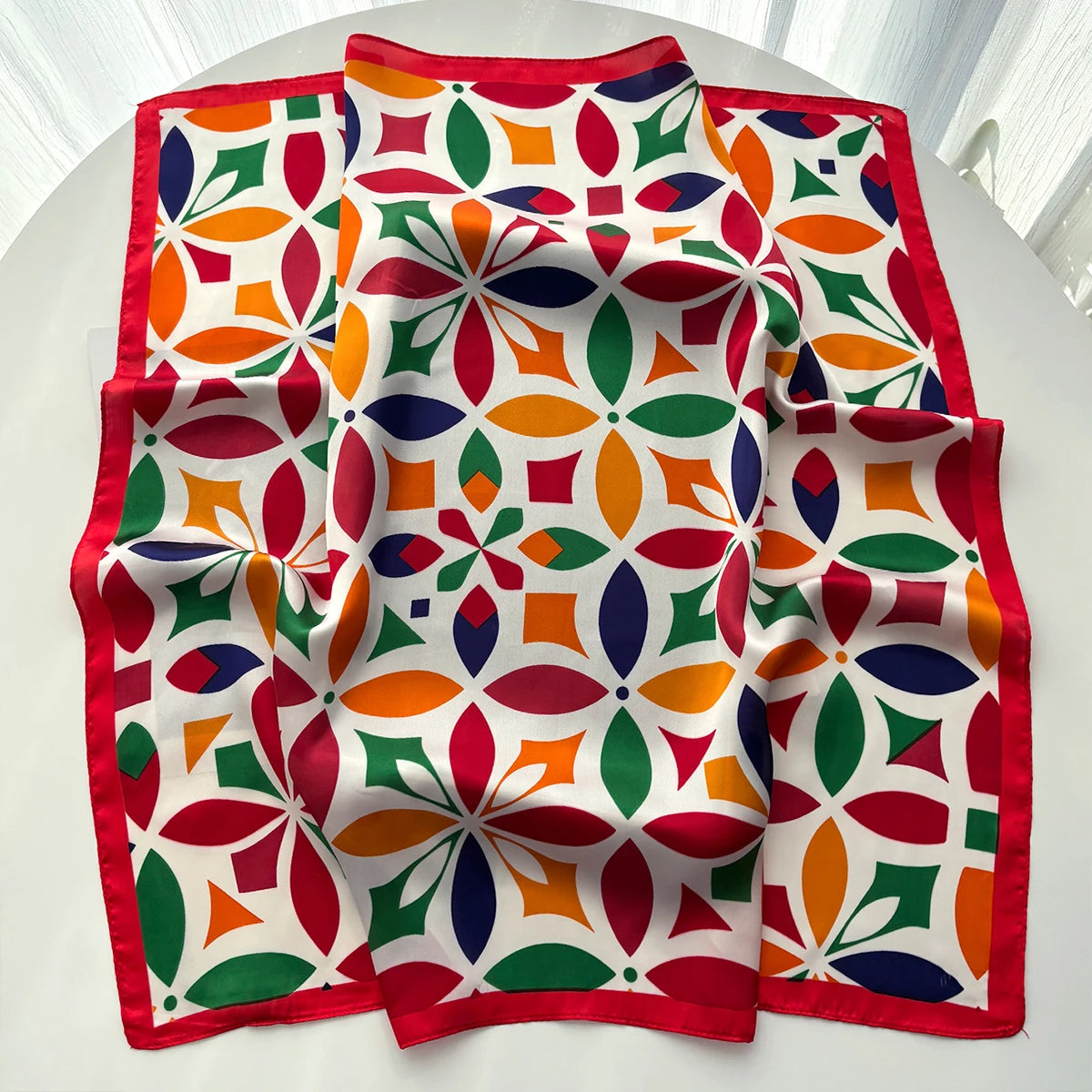 Print Silk Square Neckerchief