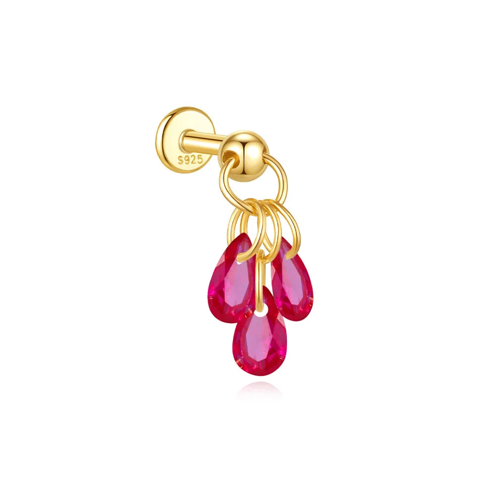 Geometric Pearl Zircon Studs