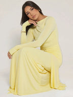 Elegant Ruched Maxi Dress