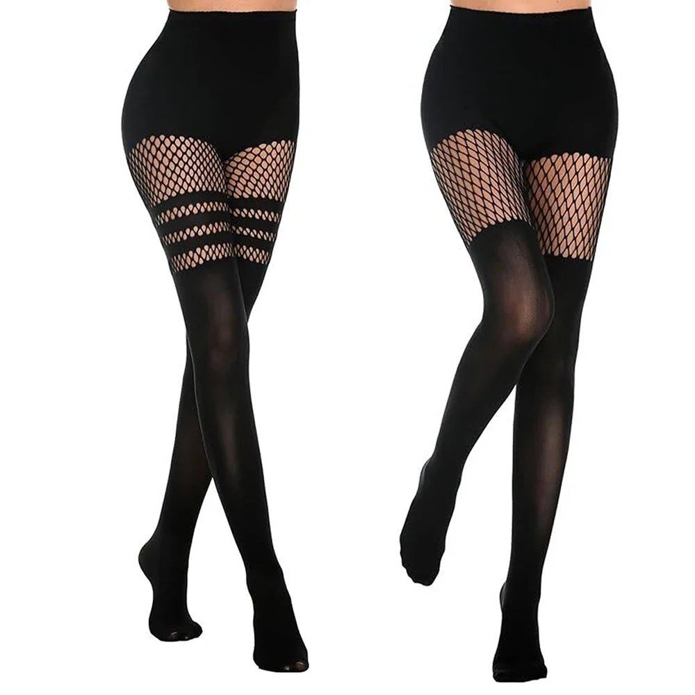 Black Suspender Style Tights
