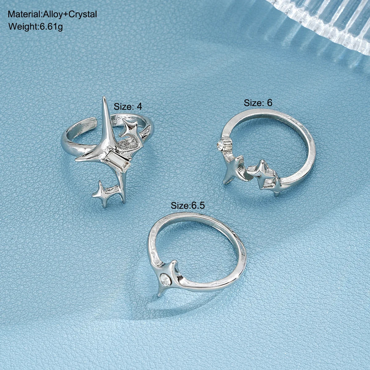 Silver Gothic Star Ring