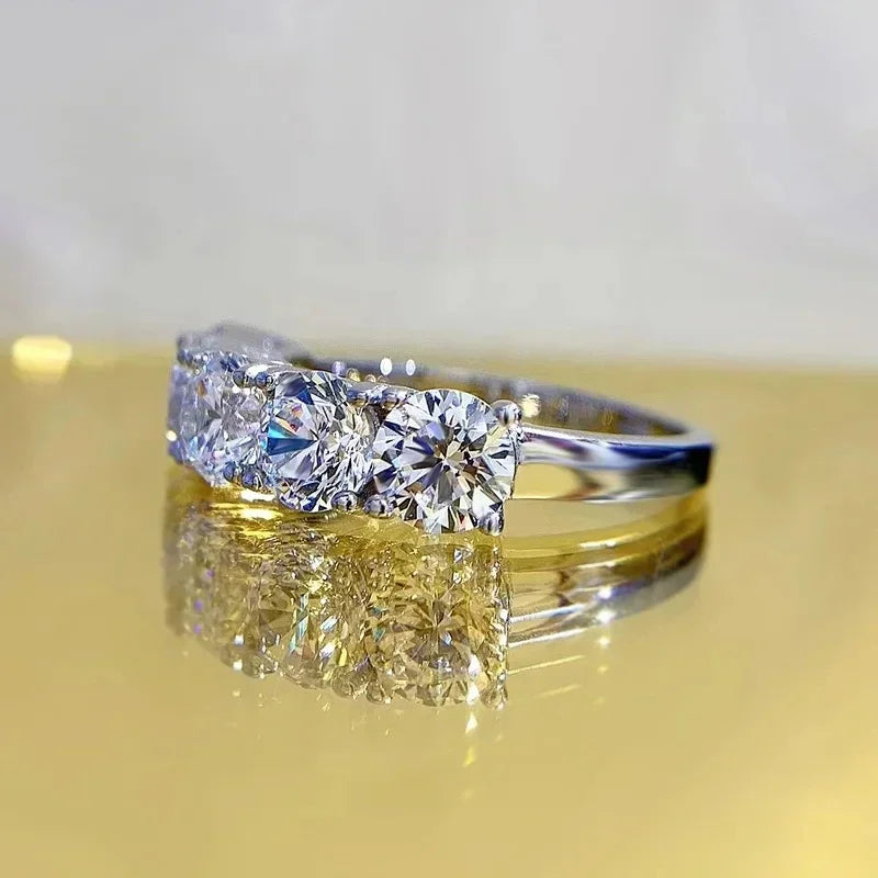 Eternity Moissanite Silver Ring