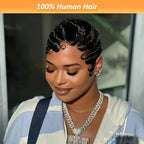 Women Pixie Cut Wig