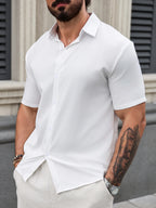 Solid Casual Short Shirt