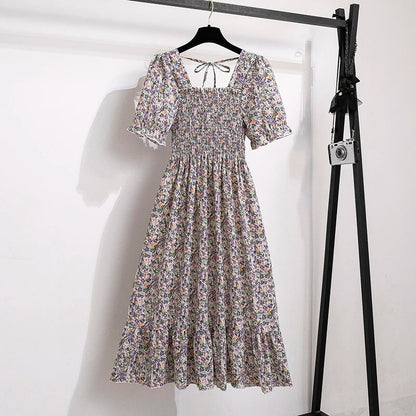 Summer Pleated Chiffon Dress