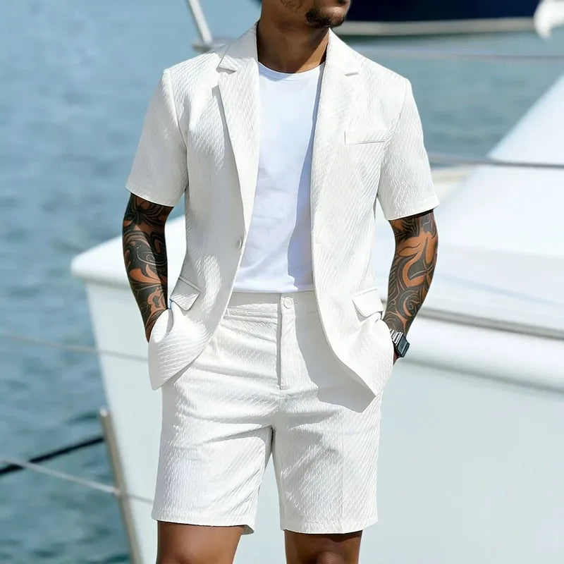 KIDWHXR British Slim Summer Suit Set