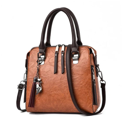 Leather Tote Shoulder Bag
