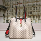 Letter Print Leather Crossbody Bag