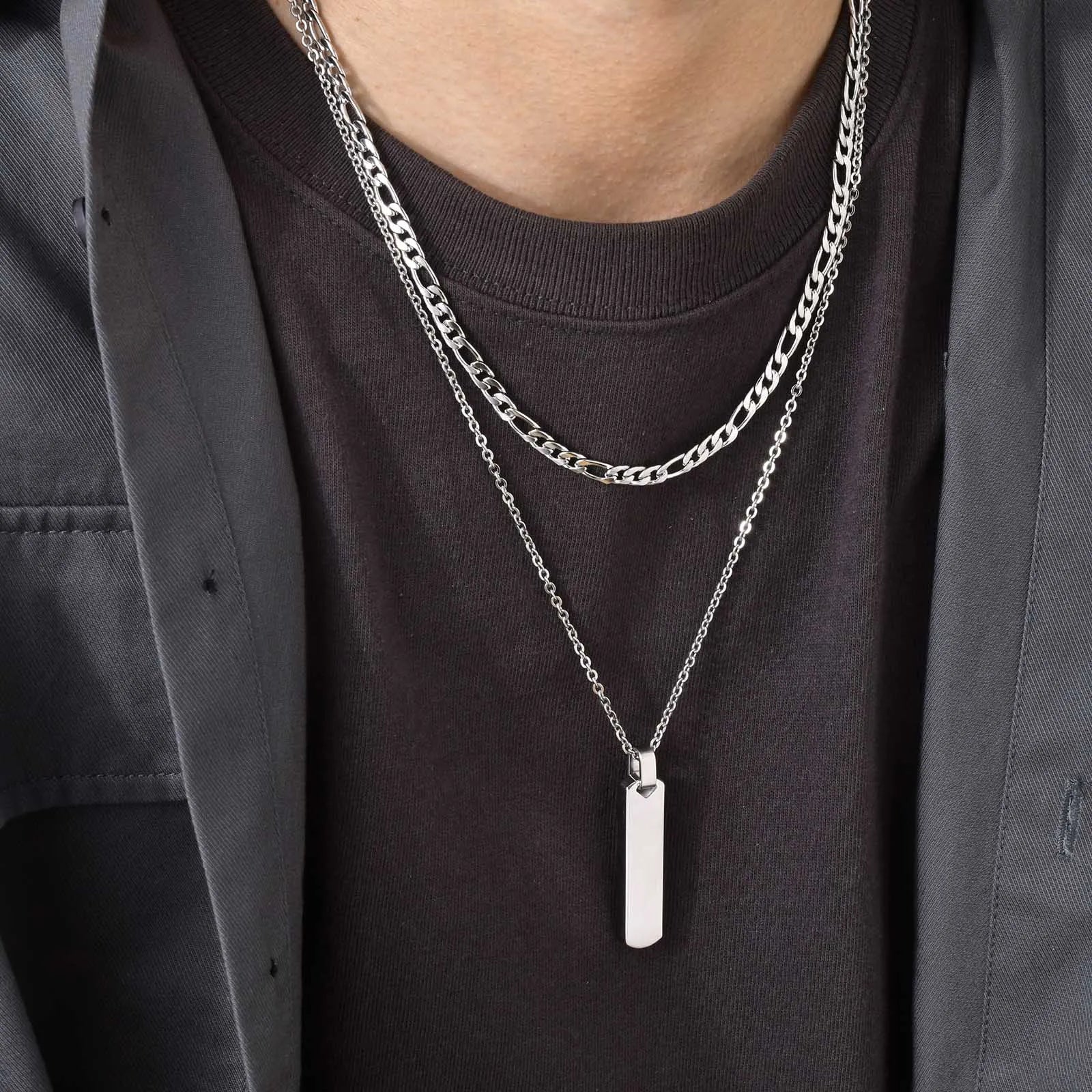 Mprainbow Vertical Layer Necklace