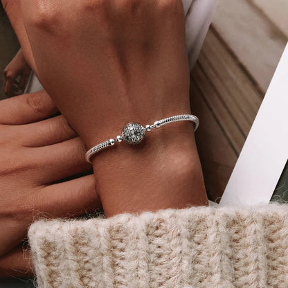 Silver Sparkling Ball Bracelet