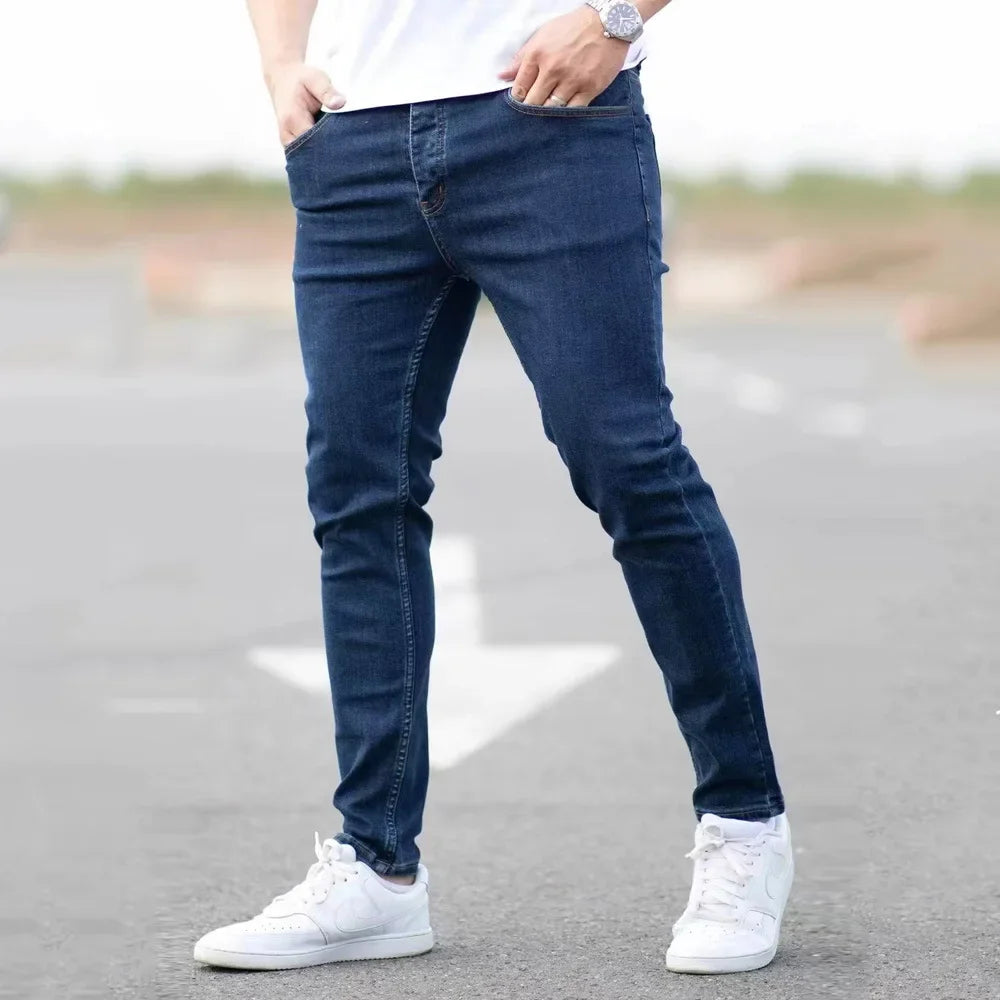 Slim Denim Zipper Jeans